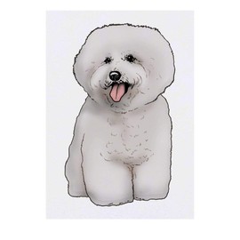 'Bichon Frise Dog' Temporary Tattoo - Water Resistant, Skin-Safe, Non-Toxic Transfer (TO00042100)