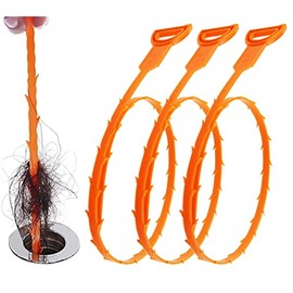 Forlivese Forlivese 3 Pack 25 Inch Abflussreiniger Spirale,Wiederverwendbar Rohrreinigungsspirale,63.5 CM Abflussreiniger Sticks,Abfluss Reinigungshaken