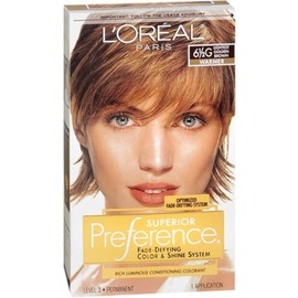 L'Oreal Paris Superior Preference Fade-Defying Color + Shine System 6 1/2 G Lightest Golden Brown/Warmer