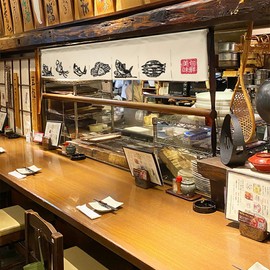 Noren Workshop 95071 Noren Shichibori Noren Counter Noren, Seafood, Fish, Restaurant, Izakaya, Store, 55.1 inches (140 cm), Width 11.8 inches (30 cm) Length, Seafood Series Seafood