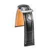 MUENShop Leather Watch Strap Crocodile Pattern 18mm-24mm Black Brown Blue