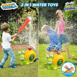 Tigerpoppy Sprinkler for Kids,11pcs Water Toys Kids Sprinkler Baseball Backyard Games Outside Toys for Kids Ages 4-8,2 Sprinklers, 4 Baseballs with Storage Bags