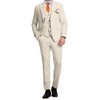 Diaryan Men's Suits Linen Beige Big and Tall Suit for