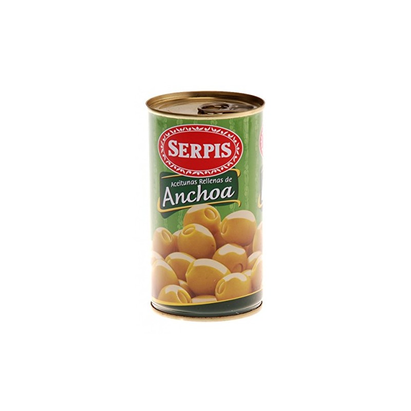 Serpis Anchoa Olives Spanish Green Olives Stuffed With Anchovy 150