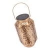 LED Solar Lantern Waterproof Hanging Metal Lamps Small Hexagonal Lantern
