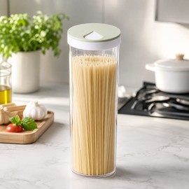 Airtight Noodle Storage Container for Kitchen Use – Tall Pasta Organizer with Sealed Lid for Spaghetti & Dry Food Storage