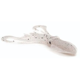 P-Line PTTS45-304 Twin Tail Squid 4.5" Clear White Black Glitter