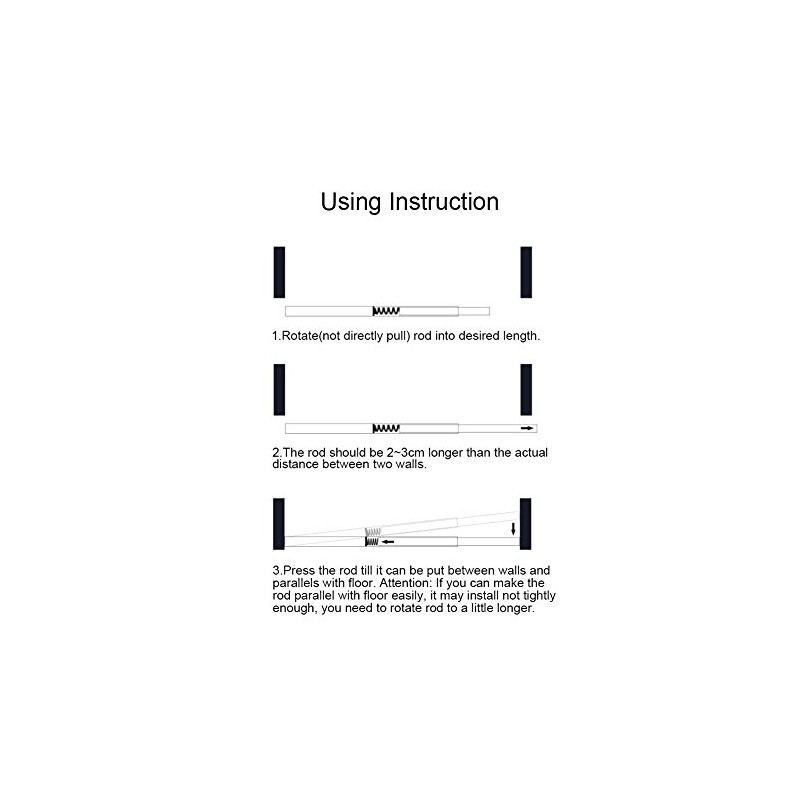 Barra Cortina Ducha Extensible para Ropa Cortina Toalla 30-50CM, Barras