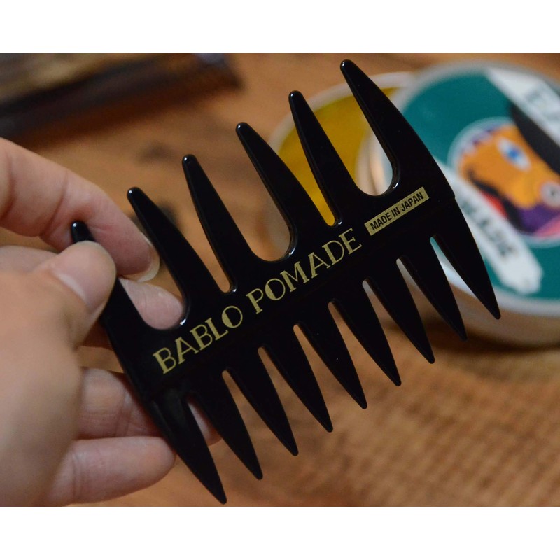 BABLO POMADE Mesh Comb, Mens, Black and Green, 2 Piece