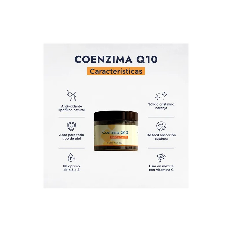 Coenzima Q10 Pura Cosmética Antioxidante En Polvo Todo tipo de