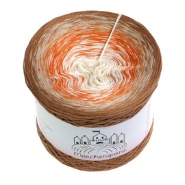 LiLu's gradient yarn, desert sky mocha, exterior, 4-ply, 400 g/1520 m