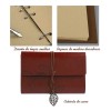 Cuaderno De Cuero Vintage Con Pluma