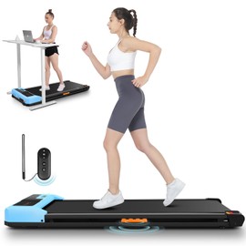 Walking Pad Treadmill Under Desk Treadmill for Home/Office, 2.5HP Portable Walking Treadmill with Remote Control & LED Display, Quiet Jogging Walking Treadmill, Black-bl-11