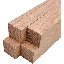 Barrington Hardwoods Red Oak Lumber Square Turning Blanks (4 Pieces) (2" x 2") (2" x 2" x 6")