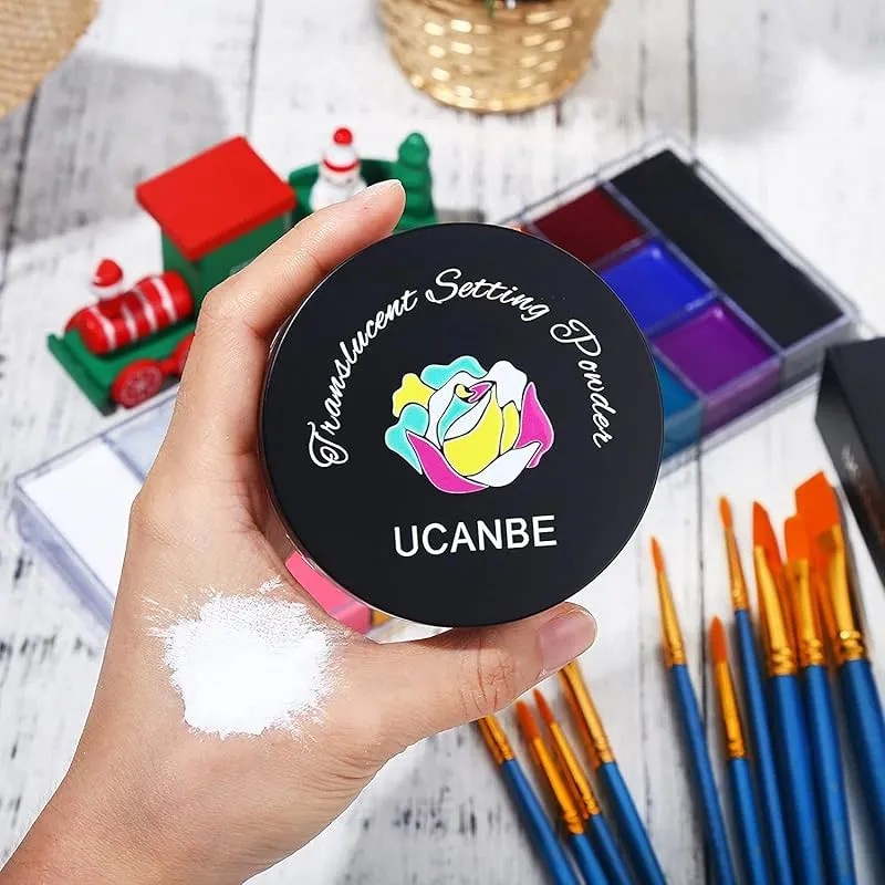 Set Comp.de Pintacaritas Ucanbe Body Paint Con Polvo Fijador