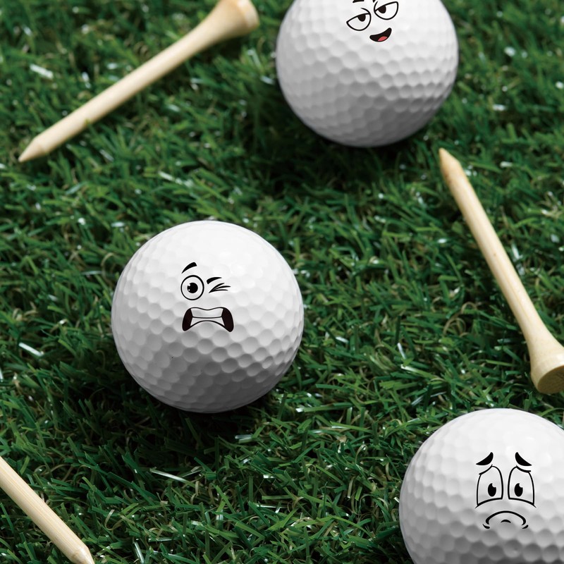 PLIGREAT Funny Expressions Golf Ball Marker 24 Pieces Creative Pattern