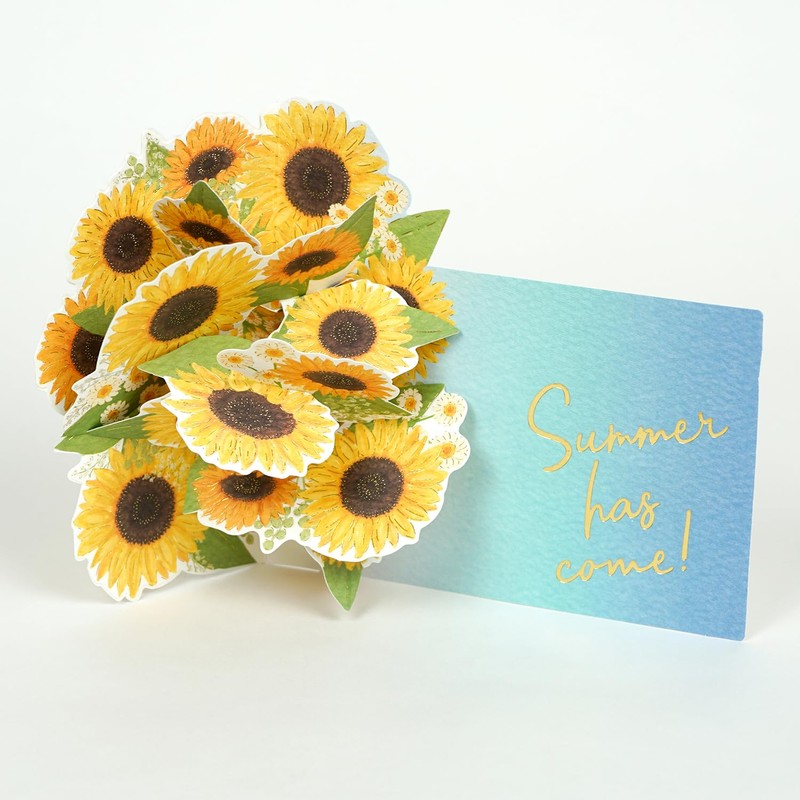 greetinglife summer summer card flower pop up sunflower LY-43 light