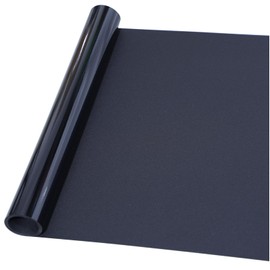 FEILAYS Verdunklungsfolie für Fenster Schwarze Fensterfolie Blickdicht elektrostatisch selbsthaftend UV-beständig und sonnenschutzfolie für Schlafzimmer Dachfenster Milchglasfolie 45x200cm