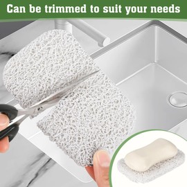 4 Pack Soap Holder Pad，Soap Holder for Kitchen & Bathroom，White Non-Slip Soap Lifting Pads for Soap Dish