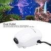 Fish Tank Oxygen Pump Ultra Quiet Powerful Dual Outlet Aquarium