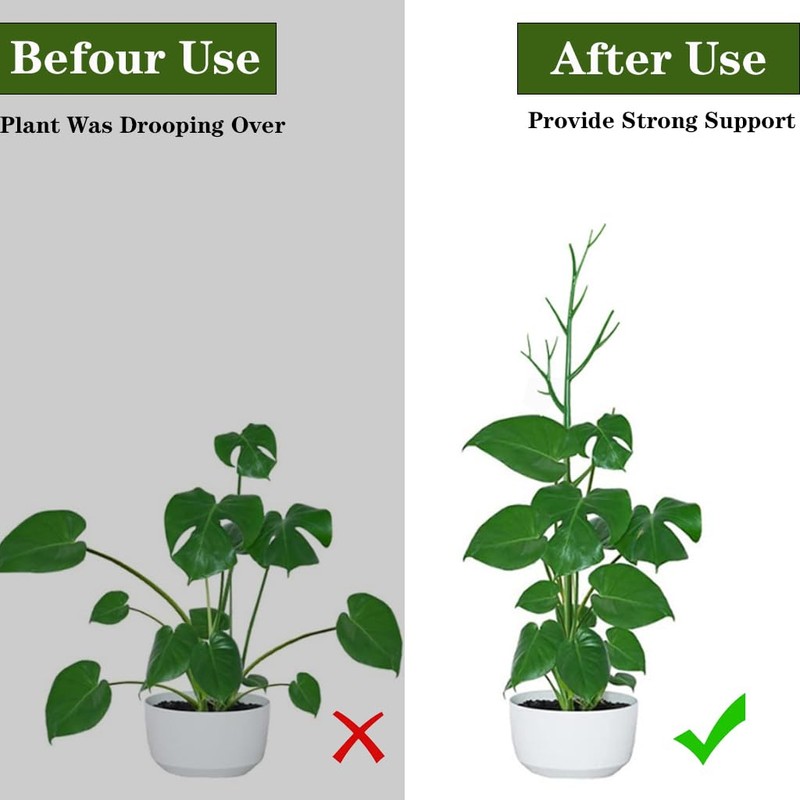 Monstera Plant Support Stakes, 8 Pack Stackable Garden Trellis Climbing