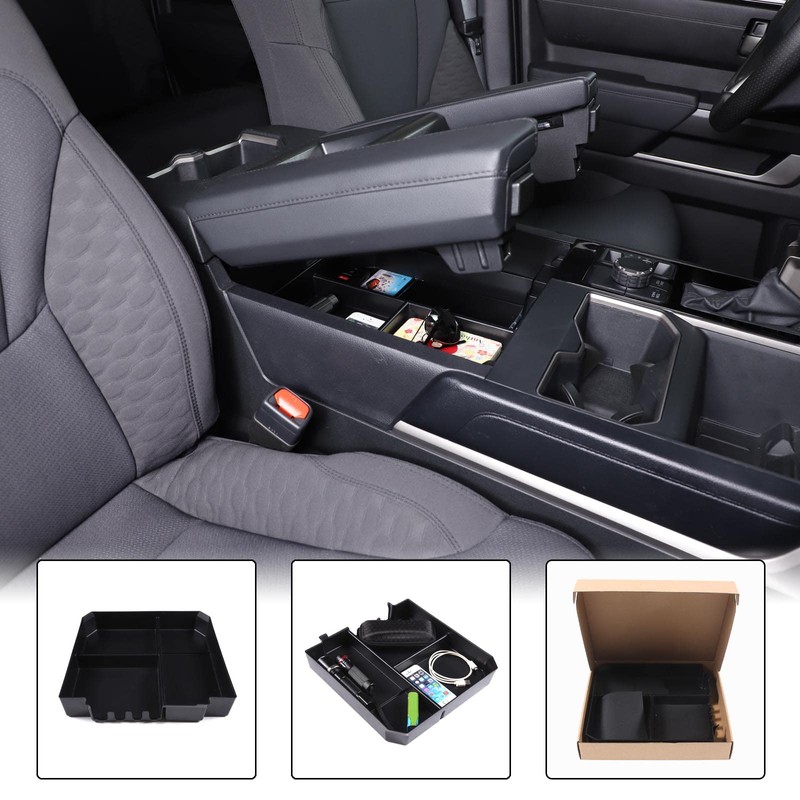Aunginsy Armrest Box Storage Box Compatible with Toyota Tundra 2022-2024