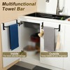SAYAYO Over Door Towel Rail Black Hand Towel Holder with