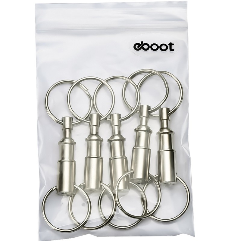 EBOOT 5 Pack Quick Release Detachable Keychain Dual Pull Apart