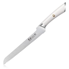 Cangshan ELBERT Series German Steel Forged 8" Offset Bread Knife (White)