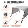 VEVOR 4 Bow / 3 Bow Bimini Tops, Detachable Mesh