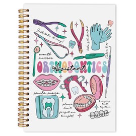 AQYIP Orthodontist Assistant Spiral Notebook, Orthodontic Dentist Gifts Journaling Notebooks, Dental Orthopedist Nurse Journal, Tooth Alignment Doctor Notebooks for Note Taking, 5.5x8.3 Inch