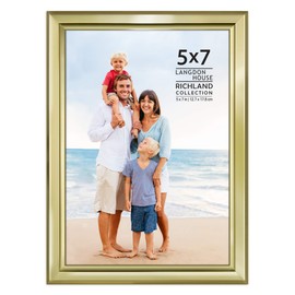 Langdon House 5x7 Gold Picture Frame, Distinguished Edging for Classic Style, Richland Collection