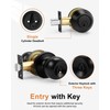 Probrico Front Door Keyed Entry Knobs and Single Cylinder Deadbolt