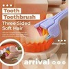 3-seitige weiche Haar-Zahnbürste in zufälliger Farbe, effektives Rundum-Design, tief und