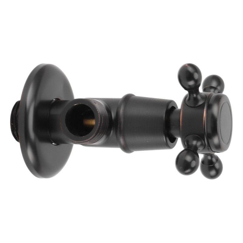 Solid Brass Angle Stop Valve Retro Thickened Cold Hot Triangle