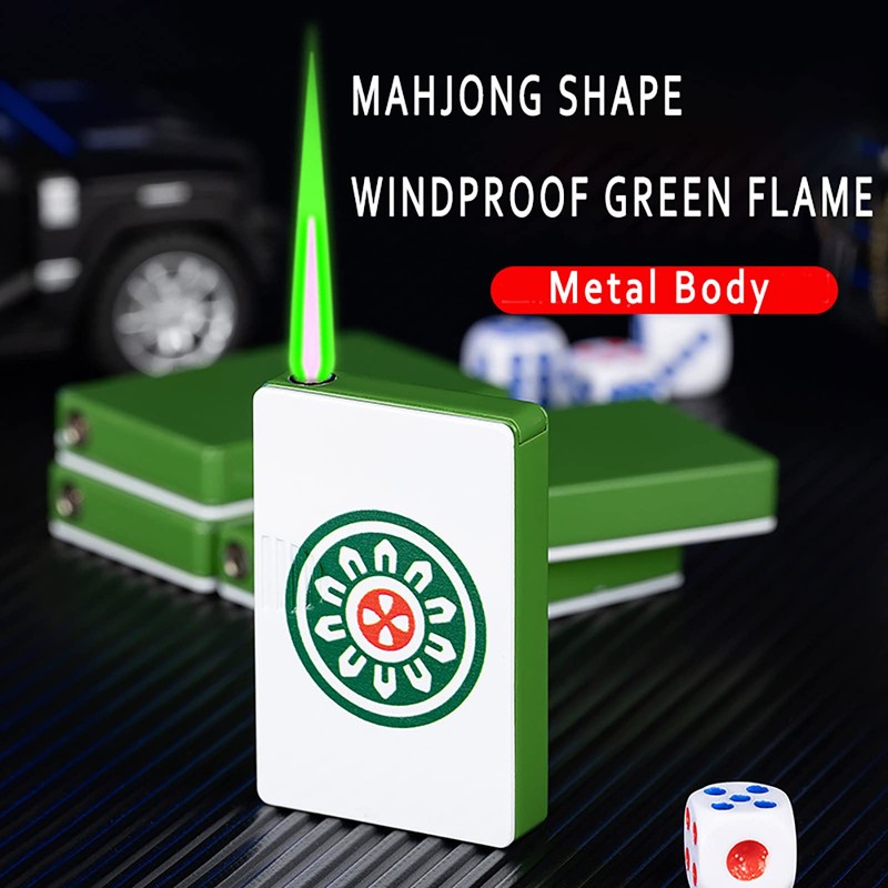 MYCHUS Torch Lighter, Cool, Mahjong Shape Design, Fillable, Adjustable, Windproof