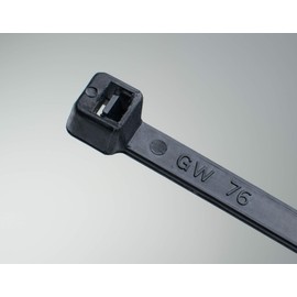 GW Cable Ties 4.8mm Wide 300mm Long Weatherproof Indoor Outdoor Black 100 Pack GT-300STBCUV