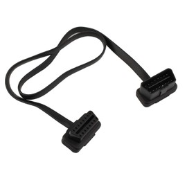 Futheda OBD-II OBD2 Verlängerungskabel, Flachkabel, 16-polig, Stecker auf Buchse, Diagnosestecker, Adapter, kompatibel mit Bluetooth, WLAN, USB, ECU-Leser, OBDII, Code-Scanner, 60 cm