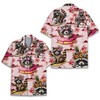 HIHI GLOBAL Tropical Raccoon Hawaiian Shirt for Men Women, Pink