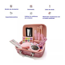 24 Piezas Juego De Maquillaje De Niñas Maquillaje Lavable rosa