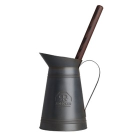 REDECKER Nylon Toilet Brush with Dark Coated Metal Holder, Oiled Thermowood Handle, Replaceable Head, Vintage Design, Made in Germany