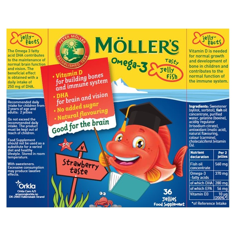 Möller's Omega 3 Capsules for Children Natural Omega 3 Fish