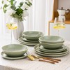 AmorArc Ceramic Dinnerware Sets,Handmade Reactive Glaze Plates and Bowls Set,Highly