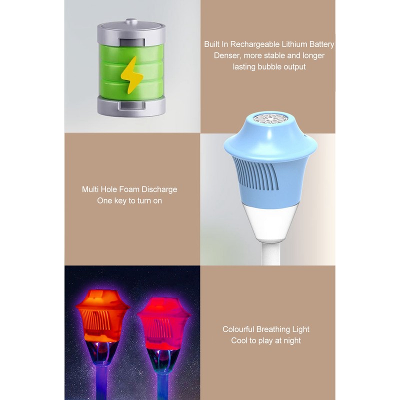 Street Light Bubble Machine Rechargeable Electric Automatic Bubble Blower for