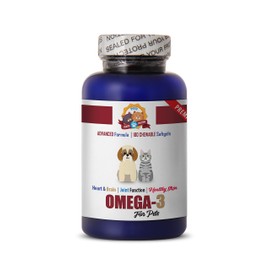 Dog Scratching Relief - Omega 3 for Pets - Dog and CAT Treats - Premium Healthy Supplement - Dog Omega 3 Chews - 180 Softgels (1 Bottle)