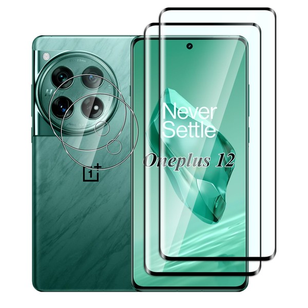 FWKDWHPH Tempered Glass Screen Protector for Oneplus 12 and Camera