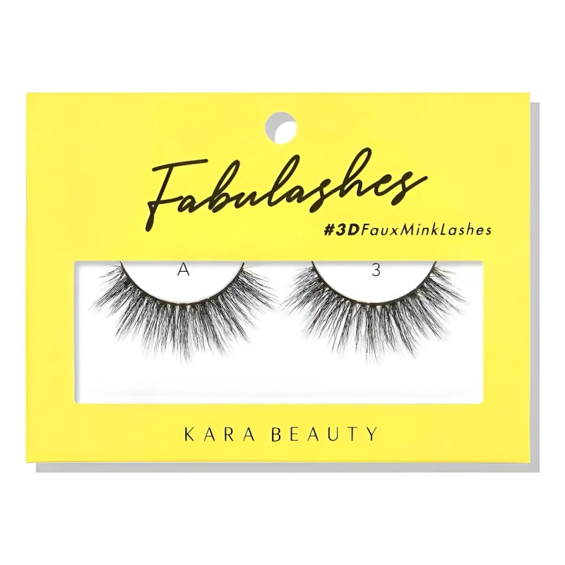 Pestaña Postiza Kara Beauty Fabulashes Modelo A3 Negro C
