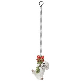 Vivid Arts - Bichon Frise Puppy Hanging Ornament, Resin, Christmas