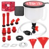 22-Piece No-Spill Coolant Filling Funnel Kit and Siphon Hose Pump,
