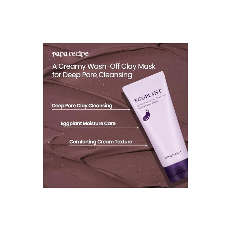 PAPA RECIPE Eggplant Clearing Mud Cream Mask 100ml Wash Off